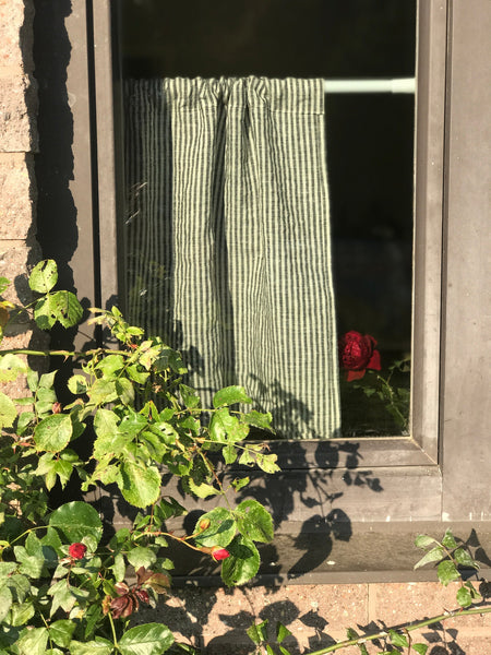 CLARA striped linen curtain