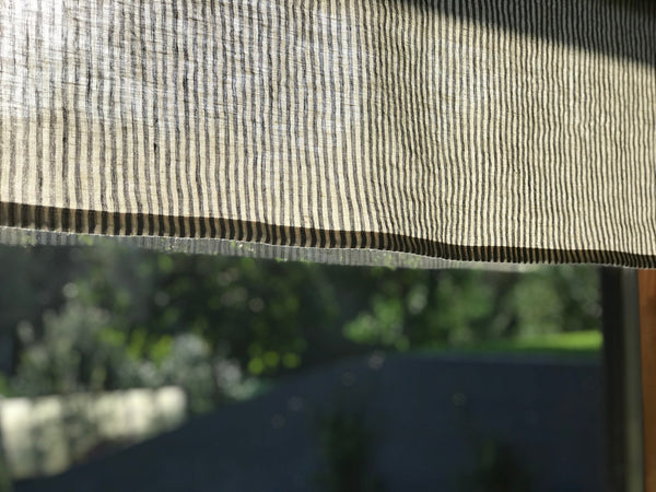 CLARA striped linen curtain