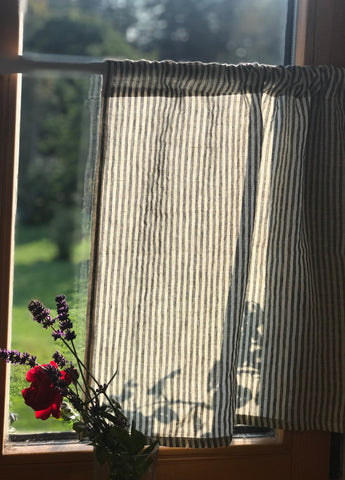 CLARA striped linen curtain