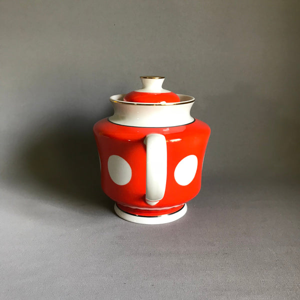 Vintage soviet teapot / retro teapot / Large red teapot