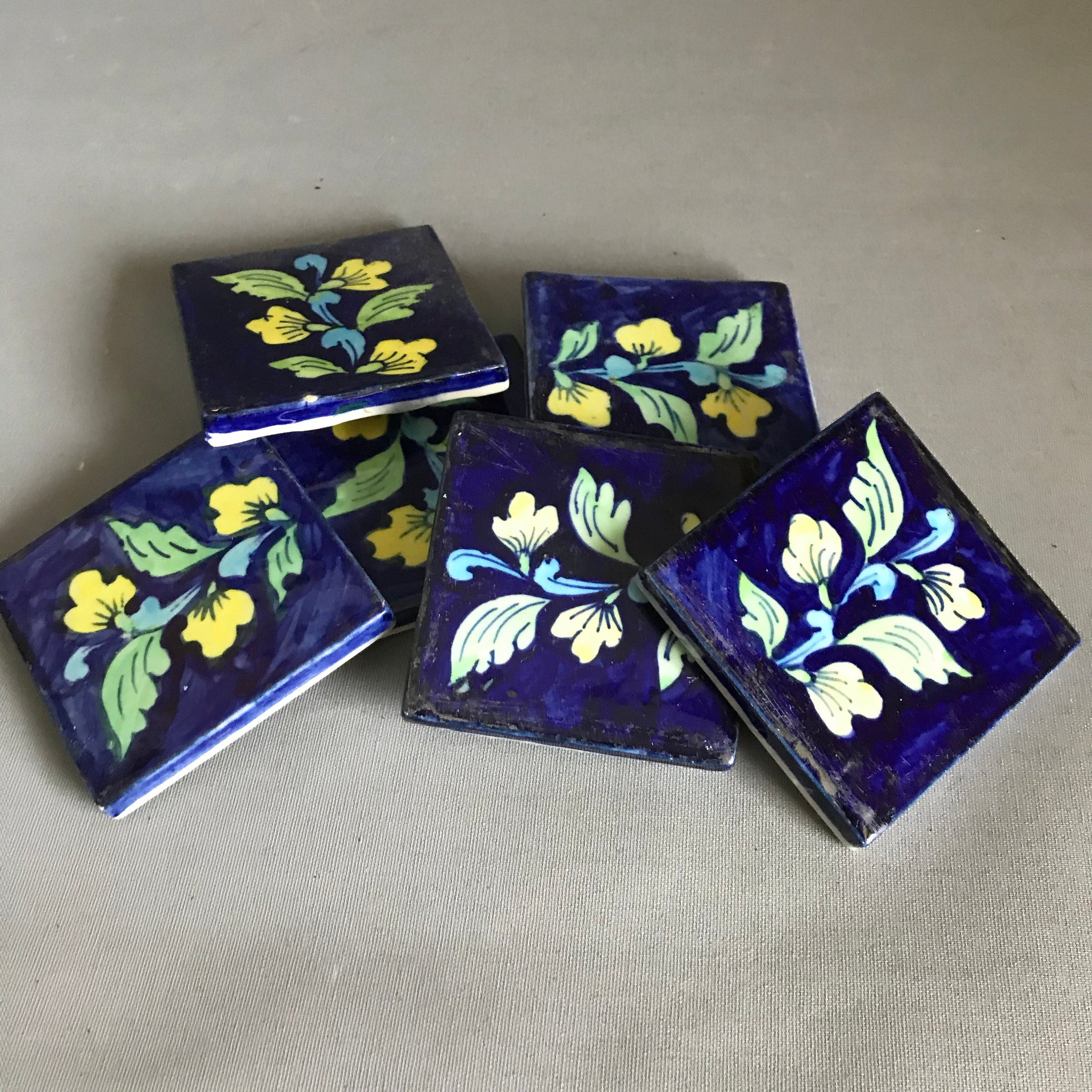 Vintage ceramic tiles / hand painted tiles / wall tiles