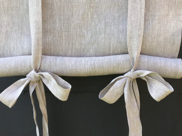 ROMA - Natural Linen Tie Up Blind