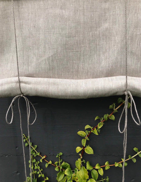 OSLO -  Linen Tie Up Blind - Oatmeal