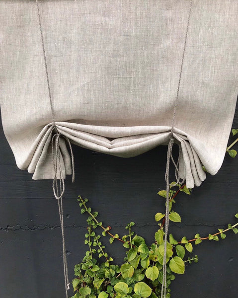 OSLO -  Linen Tie Up Blind - Oatmeal