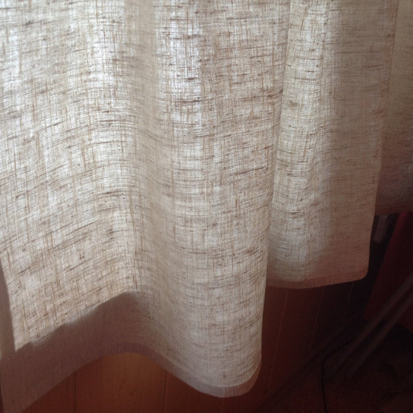 DURHAM - Linen Cafe curtains - Oatmeal